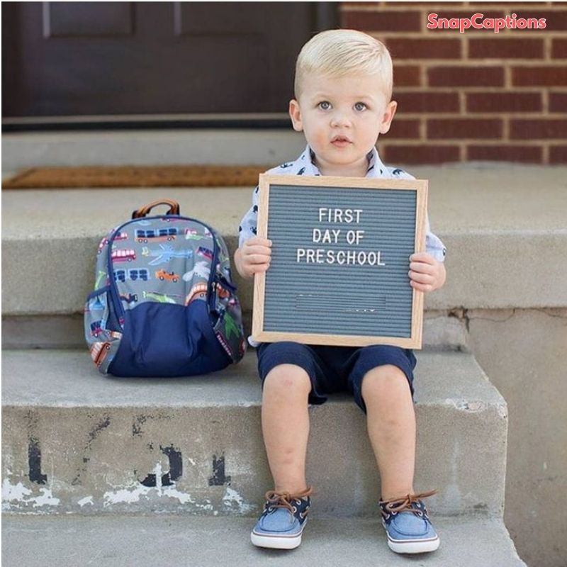 First Day Of Preschool Instagram Captions