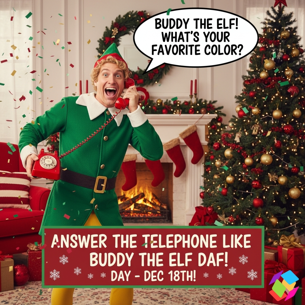 200+ Answer The Telephone Like Buddy The Elf Day Captions for Holiday Cheer 7 Answer The Telephone Like Buddy The Elf Day Captions